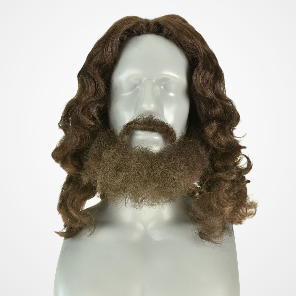 Juego de peluca, barba y bigote de Cristo