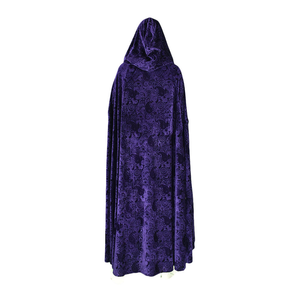 Capa de terciopelo brocado corta